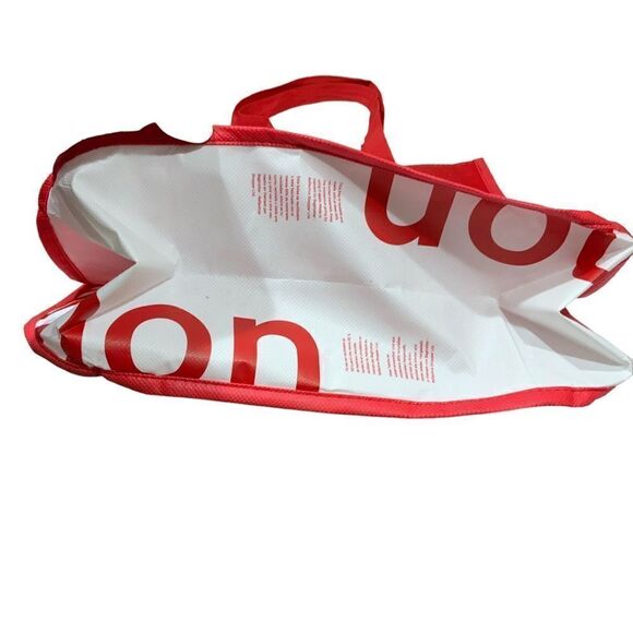 LULULEMON Reusable Large Red Plastic Tote Shopping Bag - Picture 5 of 11
